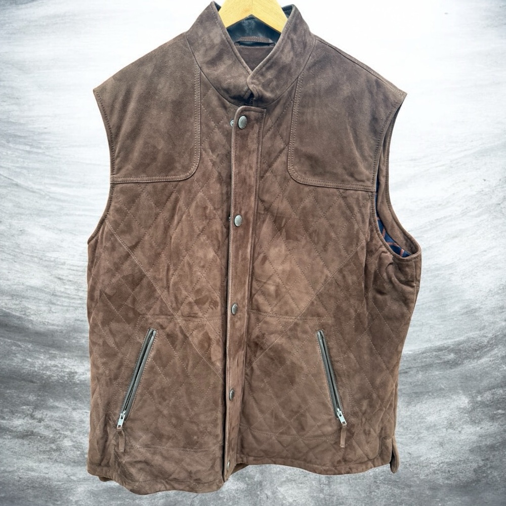 Orvis Diamond Quilted Padded Nappa Suede Hunting Vest